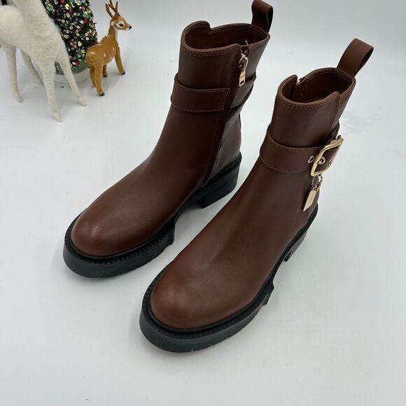 Women’s coach lug sole  leather boots size 5.5 US - Picture 11 of 11